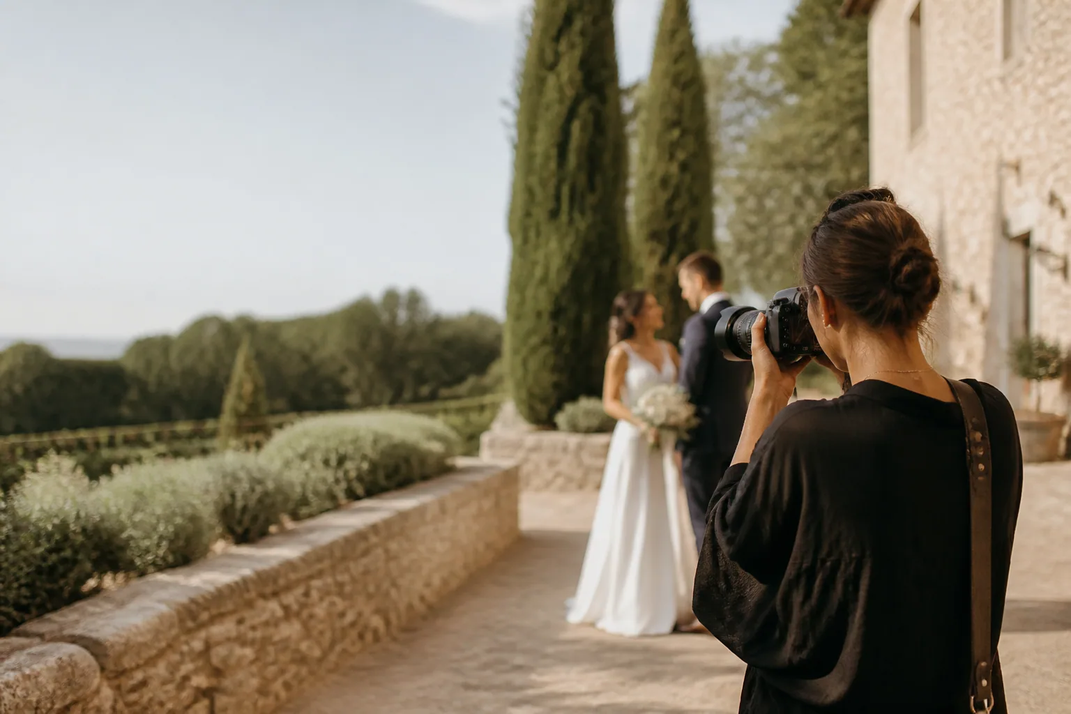 Photographe professionnel au travail